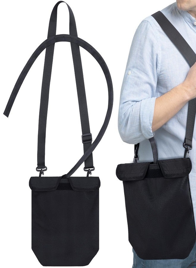 Vincreem Catheter Bag Holder, 2000ml Urine Drainage Bag Holder with Catheter Pipe Cover Drain Tube Cover Adjustable Strap, Soft Diving Fabric Secure Discreet for Urostomy Black - Image 1